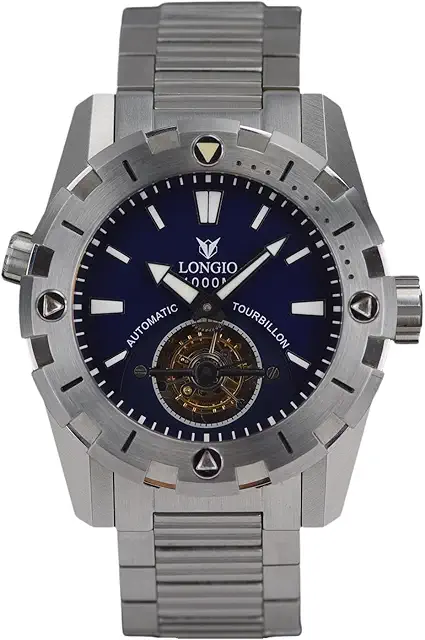 Telamon Tourbillon Watch – 1000m Automatic Dive Watches Men,47mm Stainless Steel, Helium Escape Valve, Extension Clasp